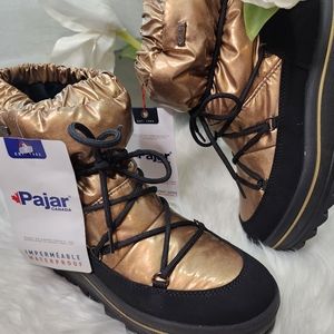 Pajar Taya Crystal Waterproof Sneaker Boot in Gold size7/7.5 new